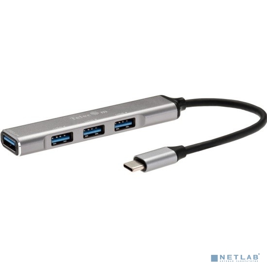 Telecom TA308C Переходник USB 3.1 Type-C-->USB3.0+3 USB2.0, Aluminum Shell, 0.2м Telecom <TA308C>