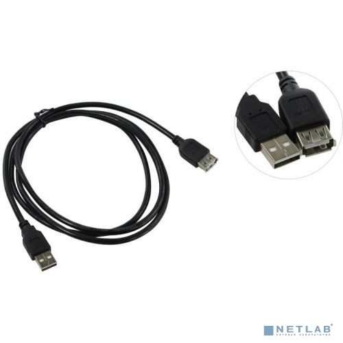 TELECOM Кабель удлинительный USB2.0 <Am-->Af> 1,5 м черный <TUS6990-1.5M>