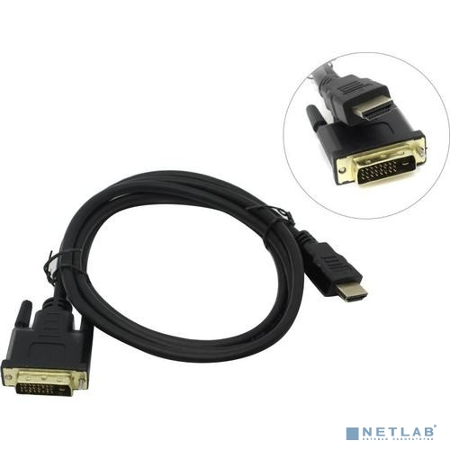 Exegate EX284907RUS Кабель HDMI-DVI ExeGate EX-CC-HDMIM-DVIM-3.0 (19M/25M, dual link, 3м, 2 фильтра, позолоченные контакты)