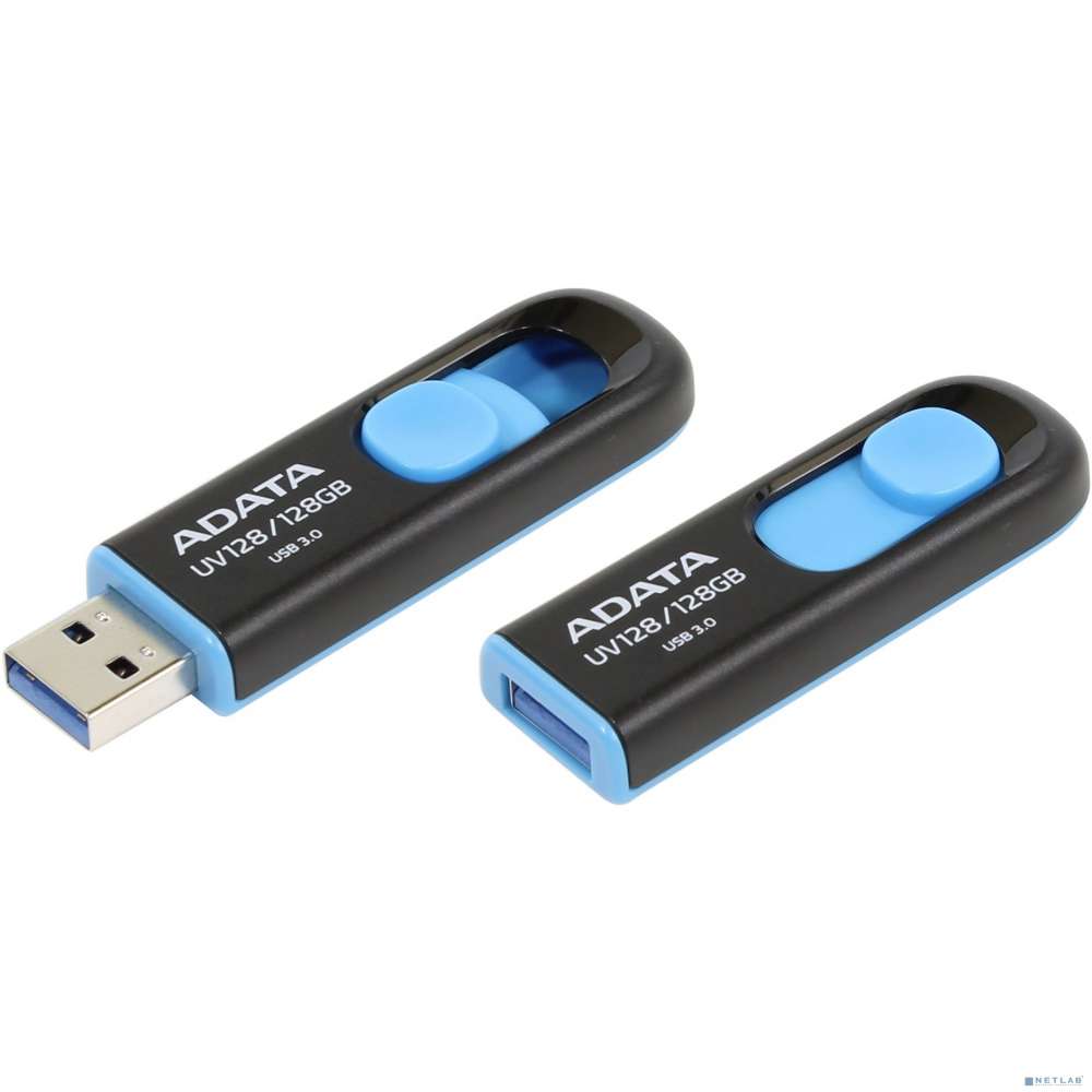 A-DATA Flash Drive 128Gb UV128 AUV128-128G-RBE {USB3.0, Black-Blue}