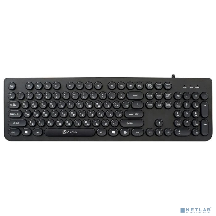 Клавиатура Oklick 400MR черный USB slim  [1070512]
