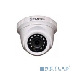 Tantos TSc-E2HDf - Купольная видеокамера для помещений 4в1 (AHD, TVI, CVI, CVBS) 2 МП с ИК-подсветкой, корпус пластик