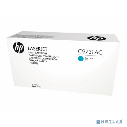 HP Картридж C9731AC лазерный черный (13000 стр)  (белая корпоративная коробка)