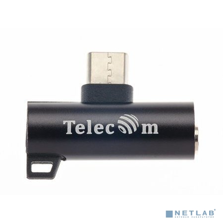 Telecom <TA433-B> Переходник USB3.1 Type-C 2 in 1 audio+PD charging черный [6926123465578]