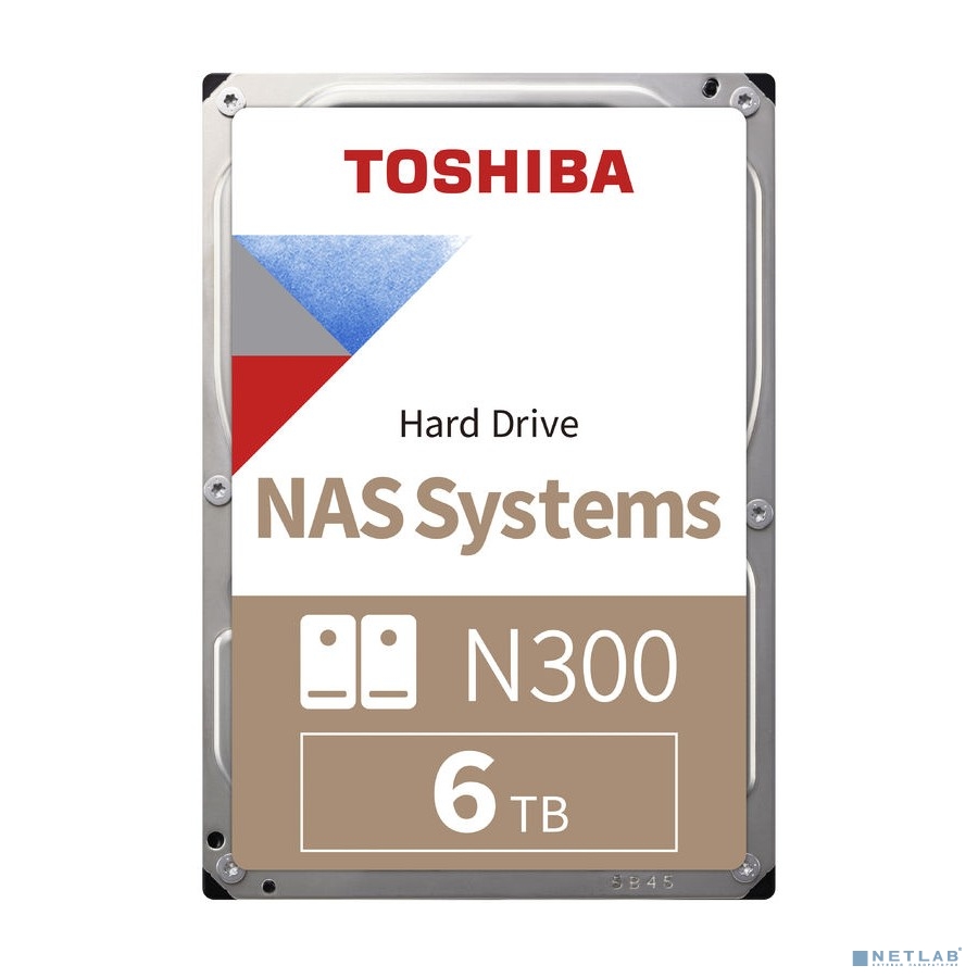 6TB Toshiba N300 (HDWG460UZSVA) {SATA 6.0Gb/s, 7200 rpm, 256Mb buffer, 3.5" для NAS} RTL
