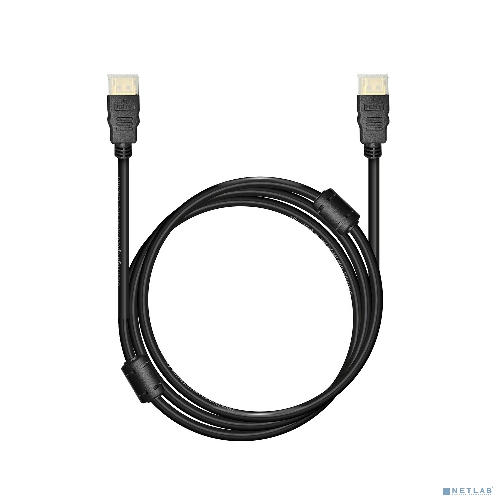Bion Кабель HDMI v2.1, 19M/19M, 3D, 8K UHD, экран, ферритовые кольца, 1м, черный [BXP-HDMI21-010]