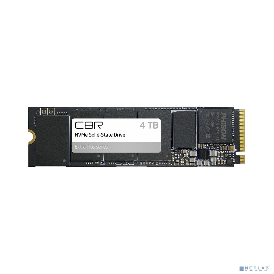 CBR SSD-004TB-M.2-EP22, Внутренний SSD-накопитель, серия "Extra Plus", 4000 GB, M.2 2280, PCIe 4.0 x4, NVMe 1.4, Phison PS5018-E18, 3D TLC NAND, DRAM, R/W speed up to 7000/6900 MB/s, TBW (TB) 3000