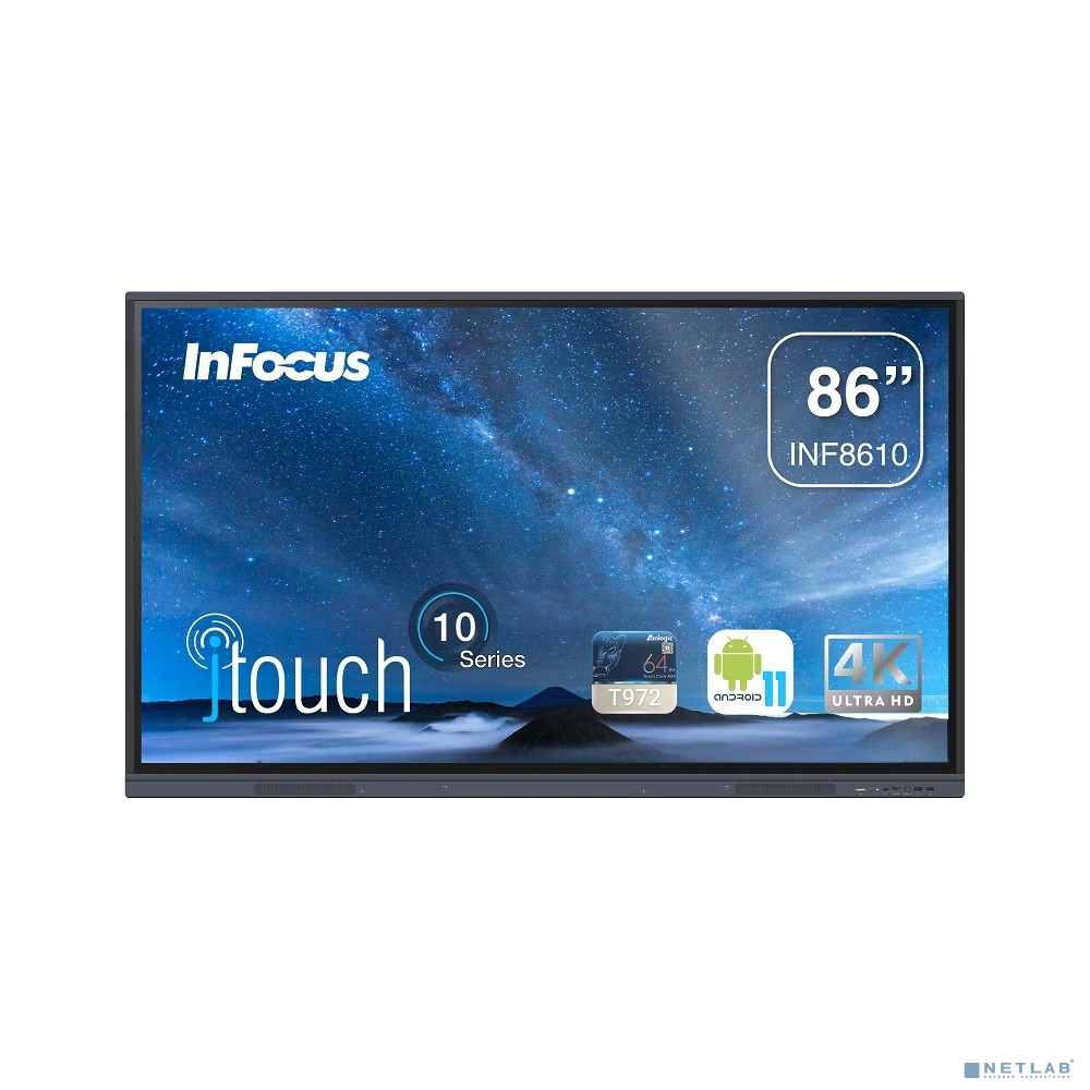 INFOCUS 86"  Интерактивная панель JTOUCH INF8610 {3840x2160 60Hz 20касаний 400cd 5000:1 4GB DDR4 + 32GB Android11 2x10W}
