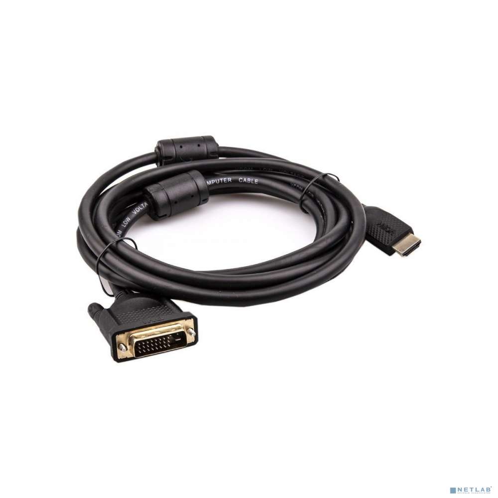 VCOM CG484GD-3M Кабель HDMI AM/DVI(24+1)M, 3м, CU, 1080P@60Hz, 2F, VCOM  <CG484G-3M>