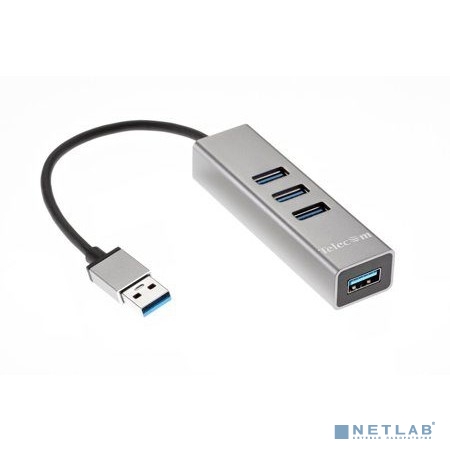 Telecom Переходник USB 3.0 -->4 USB3.0, Aluminum Shell, 0.2м Telecom <TA310U>