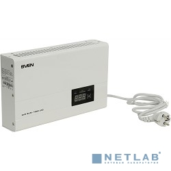 SVEN Стабилизатор напряжения AVR SLIM-1000 LCD белый