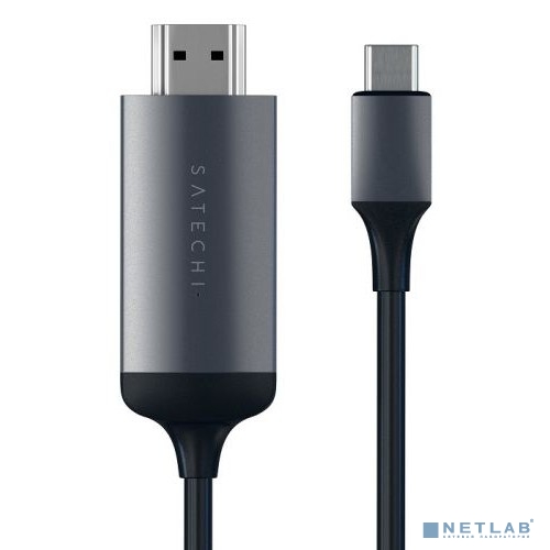 Провод Satechi USB Type-C to HDMI 4K. Поддержка разрешения 4K. Длина 1,8 м. Цвет серый космос. [ST-CHDMIM]