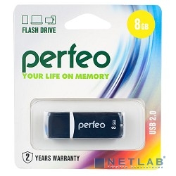 Perfeo USB Drive 8GB C02 Black PF-C02B008