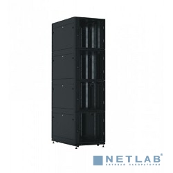 ЦМО Шкаф серверный ПРОФ напольный колокейшн 44U (600x1000) 4 секции, дверь перфор. 2 шт., черный,в сборе (ШТК-СП-К-4-44.6.10-44АА-Ч)