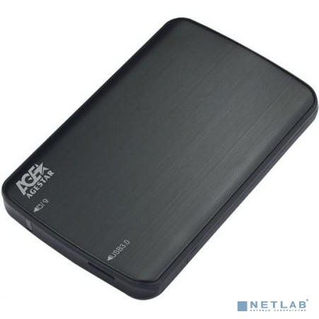 AgeStar 3UB2A12-6G (BLACK) USB 3.0 Внешний корпус 2.5" SATA, алюминий, черный, безвин. констр.