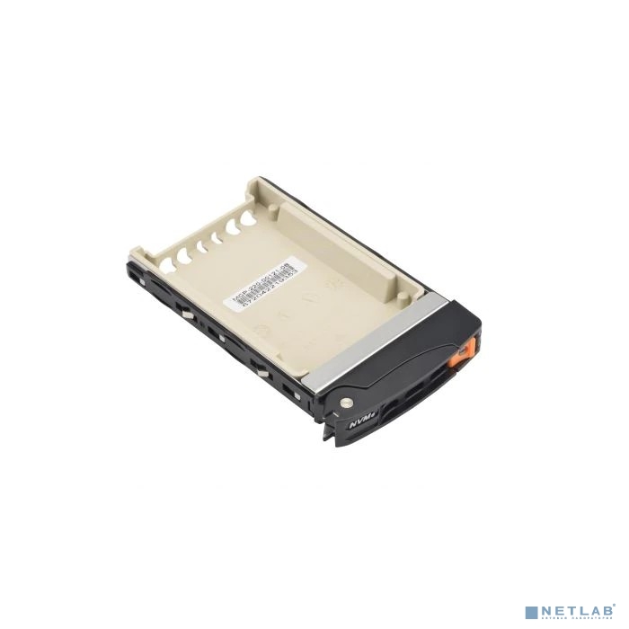 Supermicro MCP-220-00121-0B Панель лицевая Black gen-3 2.5 NVMe drive tray, Orange tab with lock