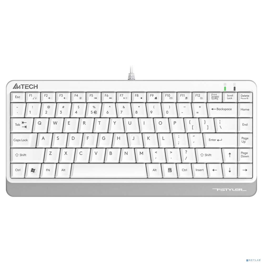 Клавиатура A4Tech Fstyler FKS11 белый/серый USB [1530204]