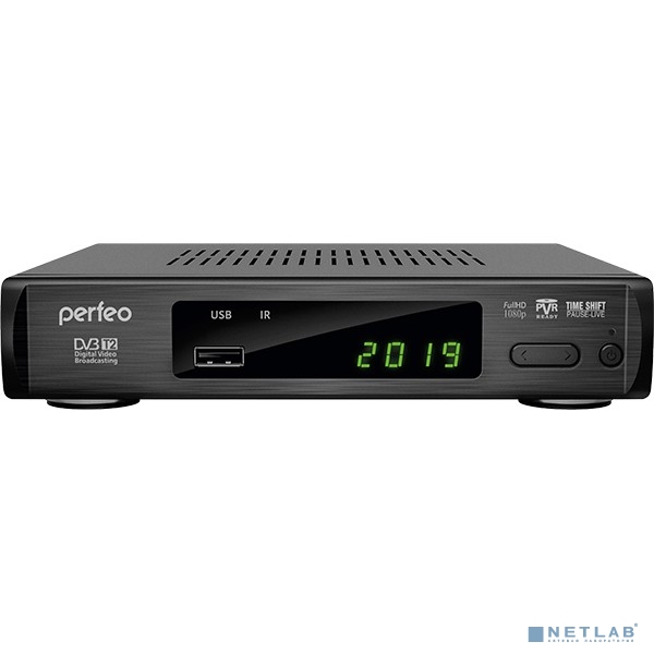 Perfeo DVB-T2/C приставка "LEADER" для цифр.TV, Wi-Fi, IPTV, HDMI, 2 USB, DolbyDigital, пульт ДУ [PF_A4412]