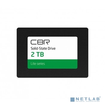 CBR SSD-002TB-2.5-LT22, Внутренний SSD-накопитель, серия "Lite", 2048 GB, 2.5", SATA III 6 Gbit/s, SM2259XT, 3D TLC NAND, R/W speed up to 550/520 MB/s, TBW (TB) 1000