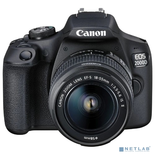 Canon EOS 2000D KIT черный {24.1Mpix 18-55mm f/3.5-5.6 IS II 3" 1080p Full HD SDXC Li-ion (с объективом)}