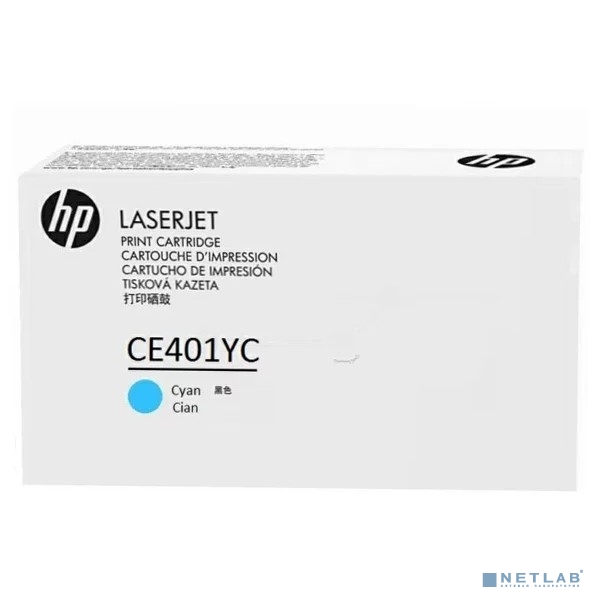 HP Картридж CE401YC лазерный голубой (белая коробка)
