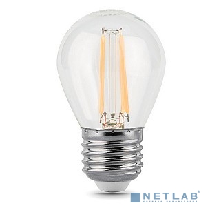 GAUSS 105802105 Светодиодная лампа LED Filament Шар E27 5W 420lm 2700K 1/10/50 