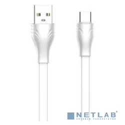 LDNIO LS551/ USB кабель Type-C/ 1m/ 2.1A/ медь: 60 жил/ Плоский/ White