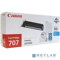 Canon Cartridge 707C  9423A004 Картридж для LBP 5000/5100, Голубой, 2000 стр.