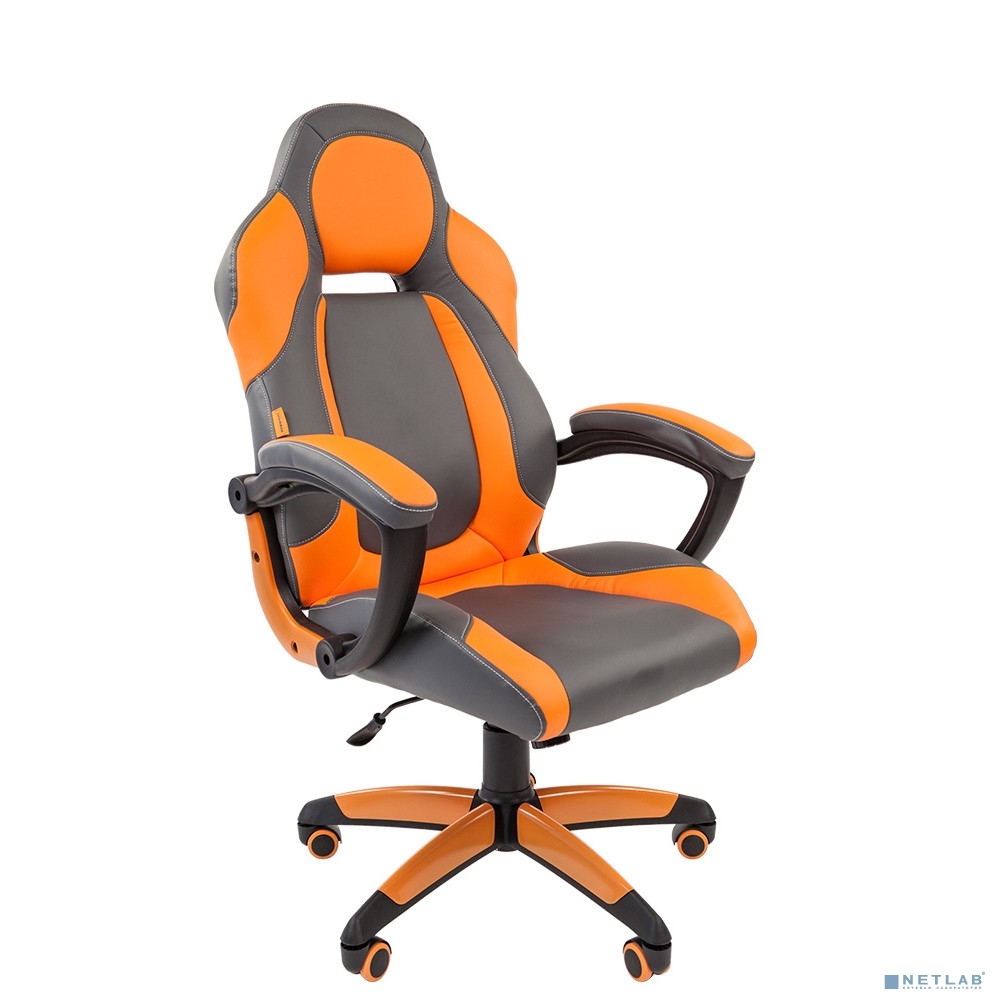 Офисное кресло Chairman   game 20 Россия экопремиум серый/оранжевый (7019432)