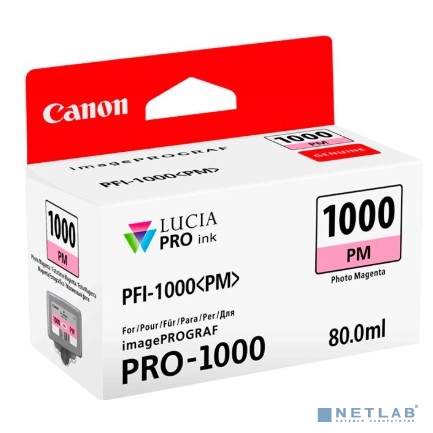 Картридж струйный Canon PFI-1000 PM 0551C001 фото пурпурный для Canon Pixma MG5740/MG6840/MG7740