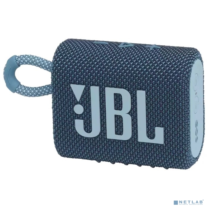 Динамик JBL Портативная акустическая система JBL GO 3 синяя [JBLGO3BLU]
