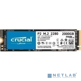 Crucial SSD 2000GB P2 M.2 NVMe PCIEx4 80mm Micron 3D NAND  2300/1150 MB/s CT2000P2SSD8