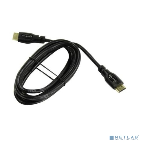 Harper Кабель HDMI, DCHM-372 (2м, пластиковый корпус коннектора.)