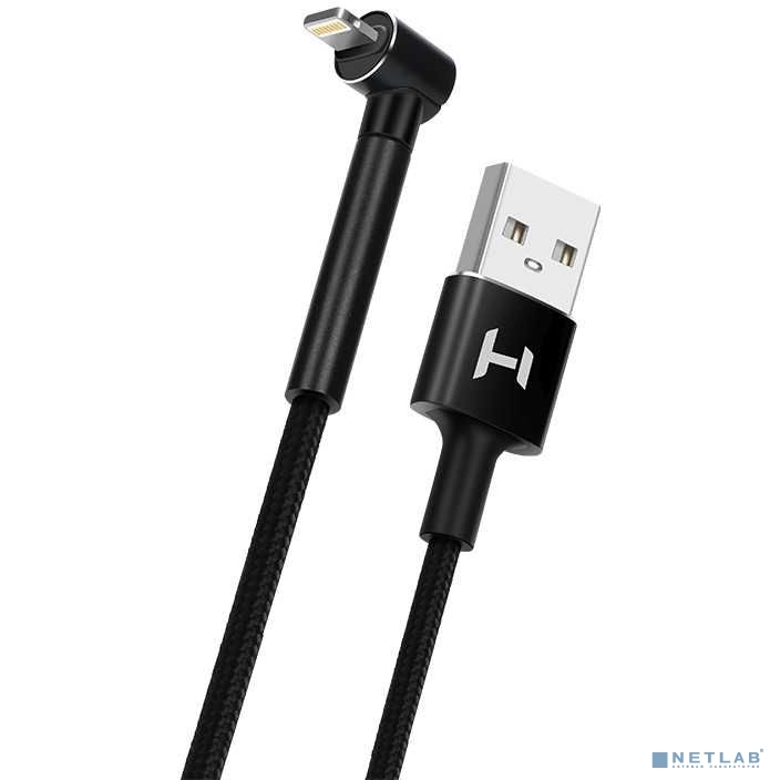 Harper USB A - Угловой 8-pin,  STCH-590 Black (Кабель (Текстиль) для зарядки и синхронизации, 2A, Быстрая зарядка)