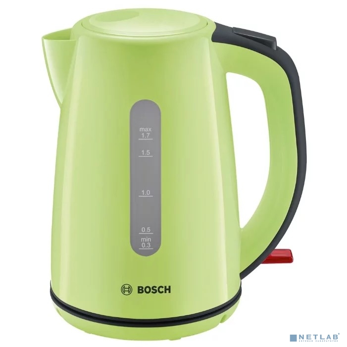 BOSCH TWK7506  Чайник электрический 1.7л. 2200Вт зеленый/черный (корпус: пластик)