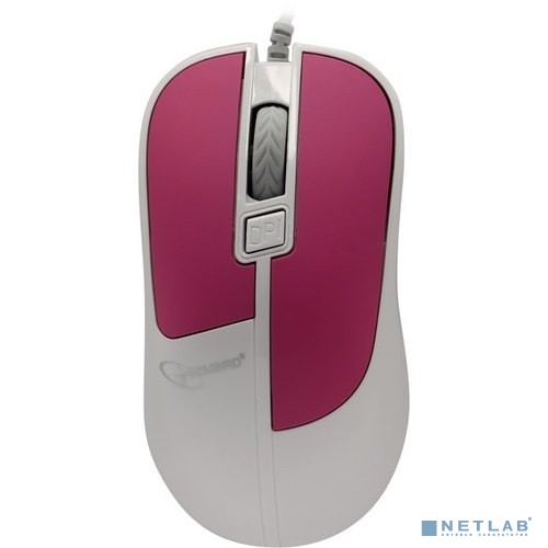 Gembird MOP-410-P {Мышь, USB, фиолетовый,  3 кнопки+колесо кнопка, soft touch, 1600 DPI, кабель 1.5м}
