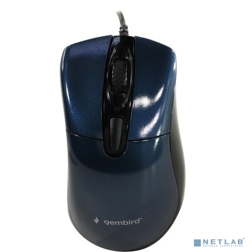 Gembird MOP-415-B {Мышь, USB, синий, 3кн.+колесо-кнопка, 2400DPI кабель 1.4м}