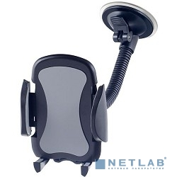 Perfeo PF_4515 Автодержатель для смартфона до 6,5"/ на стекло/ гибкая штанга/ черный+серый
