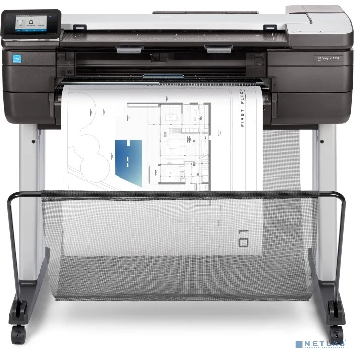 HP DesignJetT830 MFP (p/s/c, 24",4color,2400x1200dpi,1Gb,26spp(A1 drawingmode),USB/GigEth/Wi-Fi,stand,mediabin,rollfeed,sheetfeed,tray50(A3/A4),autocutter,Scanner600dpi,24x109",F9A28D#B1 repl. F9A28A)