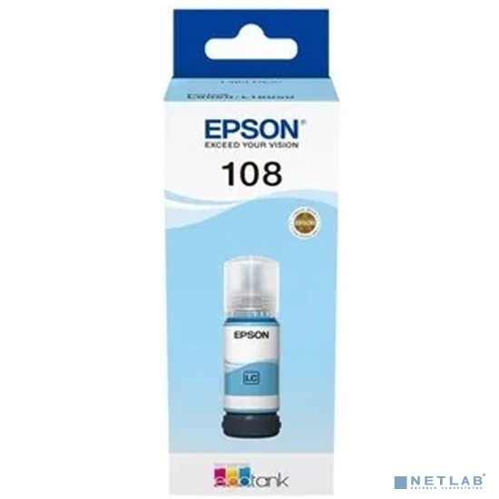EPSON C13T09C54A  Картридж 108 EcoTank Ink для Epson L8050/L18050, Light Cyan 70ml