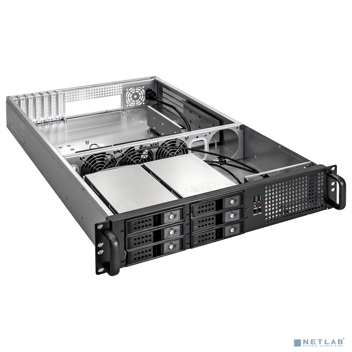 Exegate EX294283RUS Серверная платформа ExeGate Pro 2U660-HS06 <RM 19", высота 2U, глубина 660, Redundant БП 2x550W, 6xHotSwap, USB>