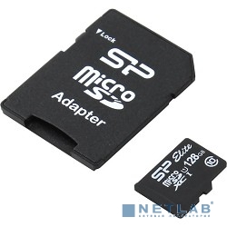 Micro SecureDigital 128Gb Silicon Power SP128GBSTXBU1V10-SP {MicroSDXC Class 10 UHS-I, SD adapter}
