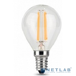 GAUSS 105801109 Светодиодная лампа LED Filament Шар E14 9W 680lm 2700K 1/10/50 