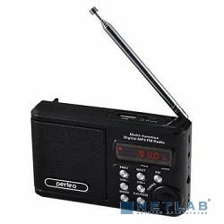 Perfeo мини-аудио Sound Ranger, FM MP3 USB microSD In/Out ридер, BL-5C 1000mAh, черный (PF-SV922BK) [PF_3184]
