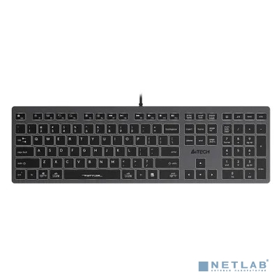 Клавиатура A4TECH Fstyler FX60,  USB, серый [fx60 grey / white]