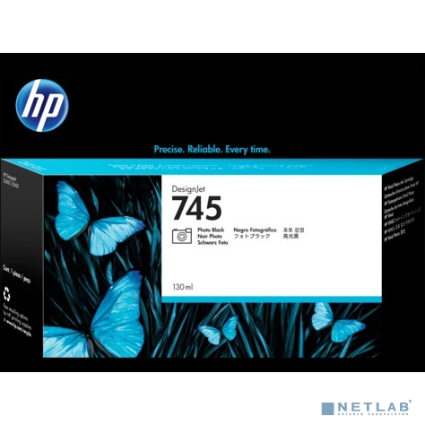 Картридж HP 745 струйный черный фото (130 мл)