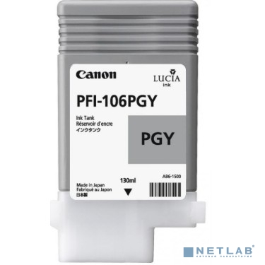 Картридж струйный Canon PFI-106PGY 6631B001 фото серый для Canon iPF6400/6450