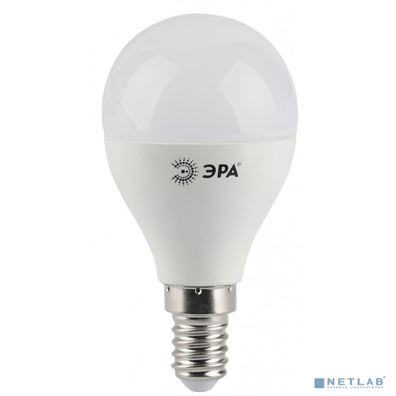 ЭРА Б0028487 Лампочка светодиодная STD LED P45-5W-840-E14 E14 / Е14 5Вт шар нейтральный белый свет 