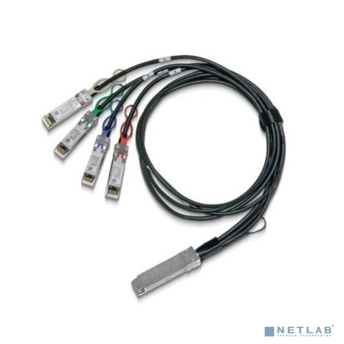 Mellanox® passive copper hybrid cable, ETH 100GbE to 4x25GbE, QSFP28 to 4xSFP28, 1.5m, Colored, 30AWG, CA-N