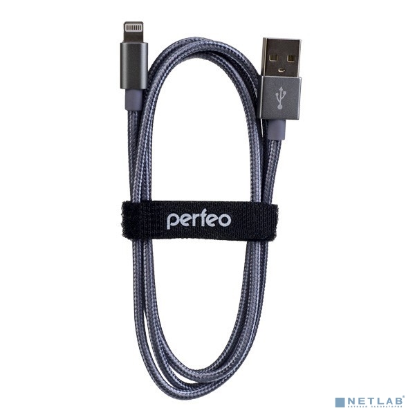 PERFEO Кабель для iPhone, USB - 8 PIN (Lightning), серебро, длина 3 м. (I4306)
